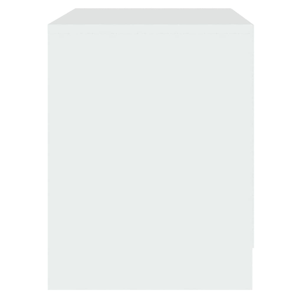 vidaXL Κομοδίνα 2 τεμ. Λευκά 45 x 34,5 x 44,5 εκ. από Επεξ. Ξύλο