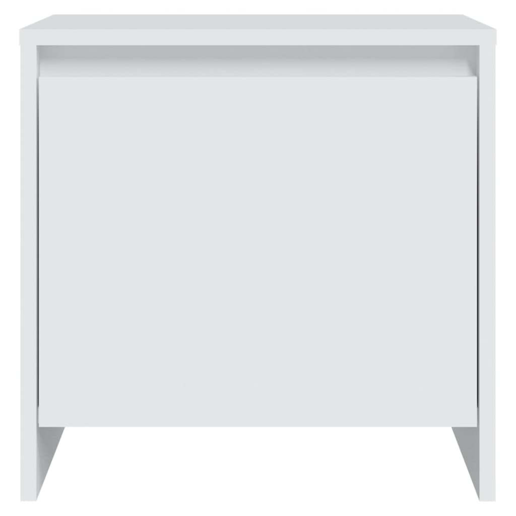 vidaXL Κομοδίνα 2 Τεμ. Λευκά 45x34x44,5 εκ. από Επεξεργασμένο Ξύλο