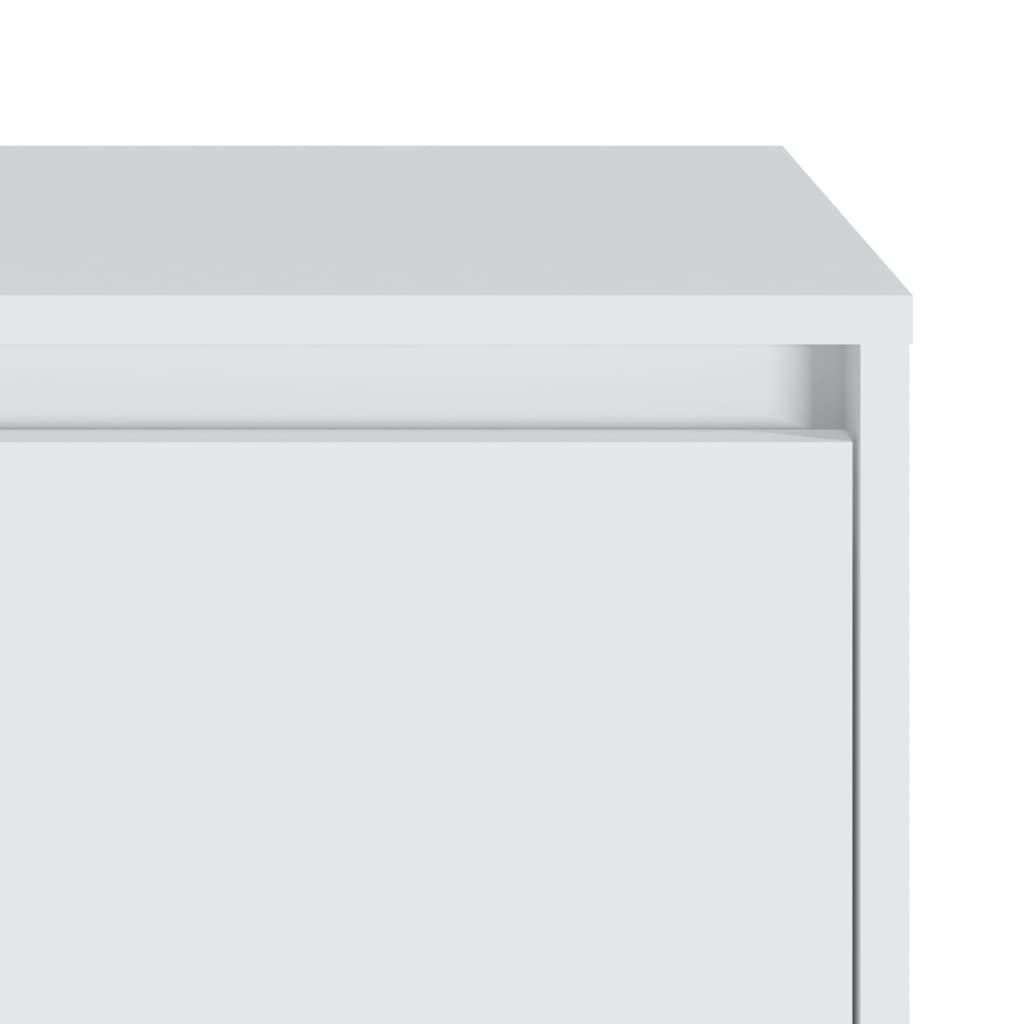 vidaXL Κομοδίνα 2 Τεμ. Λευκά 45x34x44,5 εκ. από Επεξεργασμένο Ξύλο