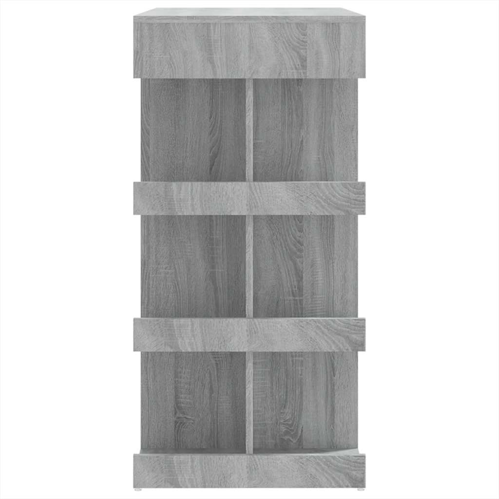 vidaXL Τραπέζι Μπαρ με Ράφια Γκρι Sonoma 100x50x101,5 εκ.