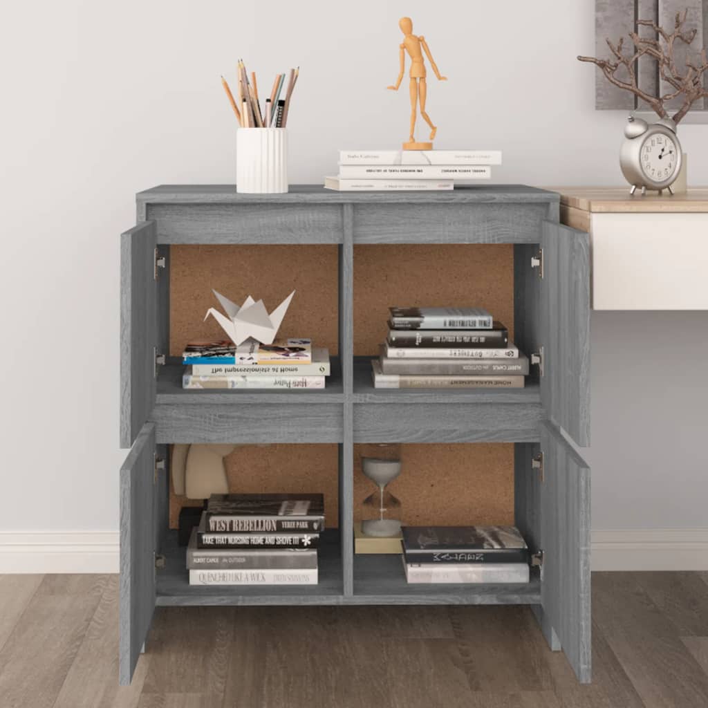 vidaXL Μπουφές Γκρι Sonoma 70x41x75 εκ. από Επεξεργασμένο Ξύλο