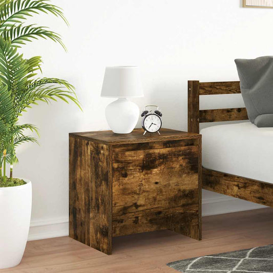 vidaXL Κομοδίνο Καπνιστή Δρυς 45x34x44,5 εκ. από Επεξεργασμένο Ξύλο