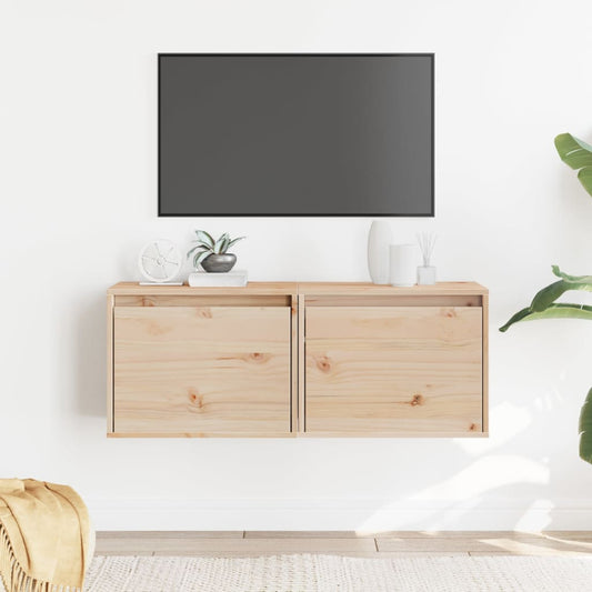 vidaXL Ντουλάπια Τοίχου 2 τεμ. 45 x 30 x 35 εκ. από Μασίφ Ξύλο Πεύκου