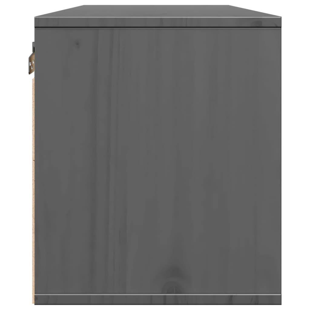 vidaXL Ντουλάπια Τοίχου 2 τεμ. Γκρι 45x30x35 εκ από Μασίφ Ξύλο Πεύκου