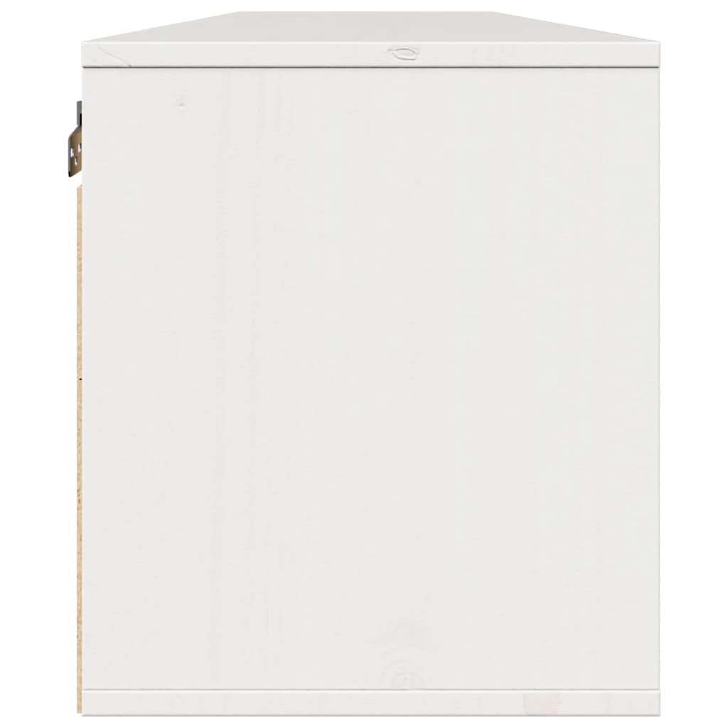 vidaXL Ντουλάπια Τοίχου 2 τεμ. Λευκά 80x30x35 εκ από Μασίφ Ξύλο Πεύκου