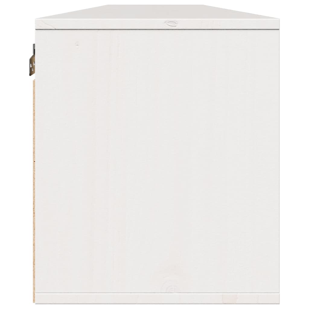 vidaXL Ντουλάπια Τοίχου 2 τεμ. Λευκά 100x30x35 εκ. Μασίφ Ξύλο Πεύκου