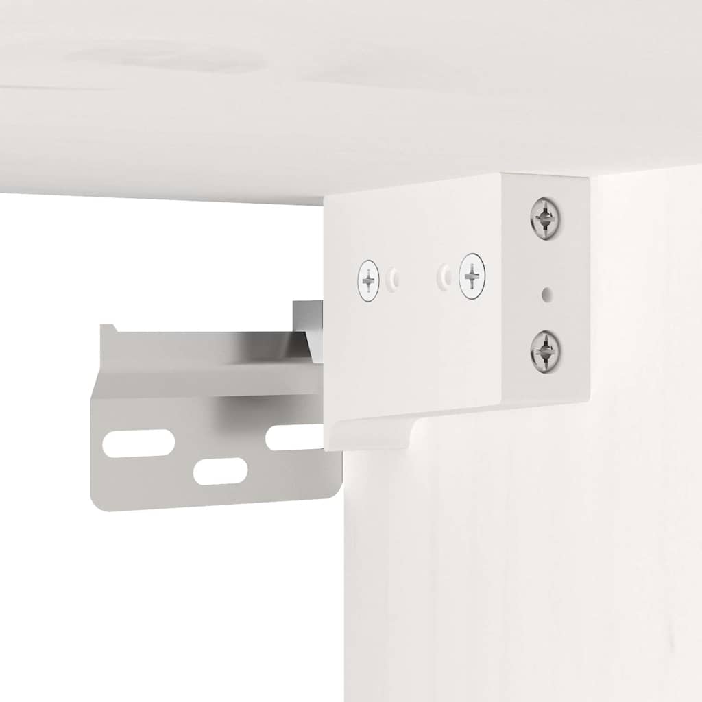 vidaXL Ντουλάπια Τοίχου 2 τεμ. Λευκά 100x30x35 εκ. Μασίφ Ξύλο Πεύκου