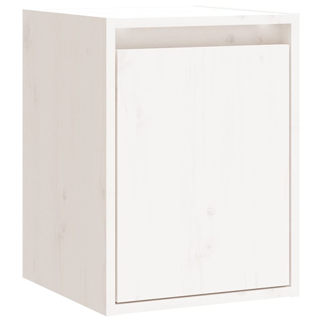 vidaXL Ντουλάπι Τοίχου Λευκό 30 x 30 x 40 εκ. από Μασίφ Ξύλο Πεύκου