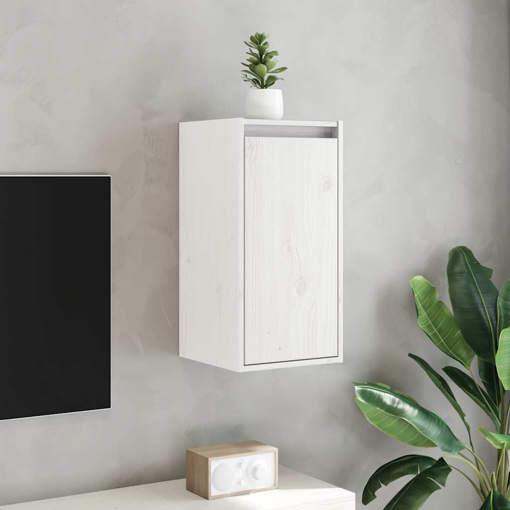 vidaXL Ντουλάπι Τοίχου Λευκό 30 x 30 x 60 εκ. από Μασίφ Ξύλο Πεύκου