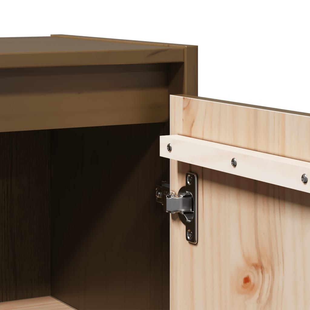 vidaXL Ντουλάπι Τοίχου Καφέ Μελί 30x30x60 εκ. από Μασίφ Ξύλο Πεύκου