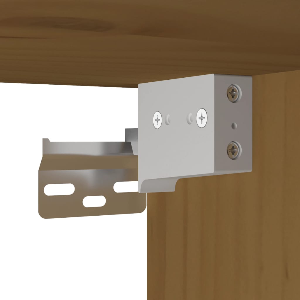 vidaXL Ντουλάπι Τοίχου Καφέ Μελί 30x30x60 εκ. από Μασίφ Ξύλο Πεύκου