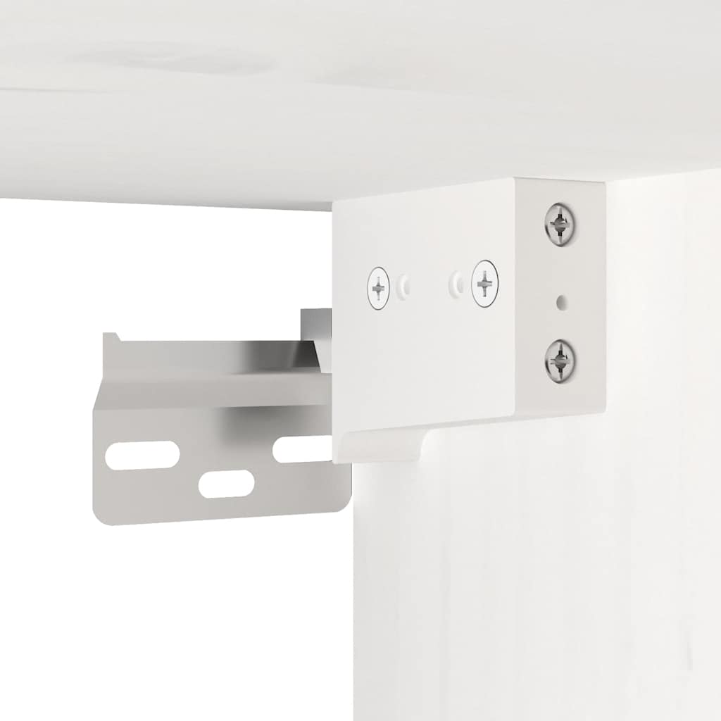 vidaXL Ντουλάπι Τοίχου Λευκό 30 x 30 x 100 εκ. από Μασίφ Ξύλο Πεύκου