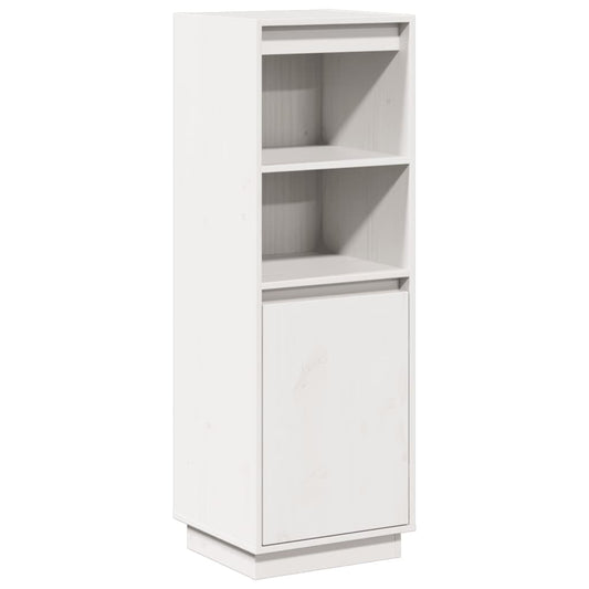 vidaXL Ντουλάπι Ψηλό Λευκό 37 x 34 x 110 εκ. από Μασίφ Ξύλο Πεύκου