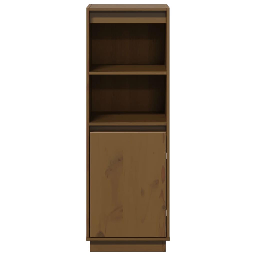 vidaXL Ντουλάπι Καφέ Μελί 37 x 34 x 110 εκ. από Μασίφ Ξύλο Πεύκου