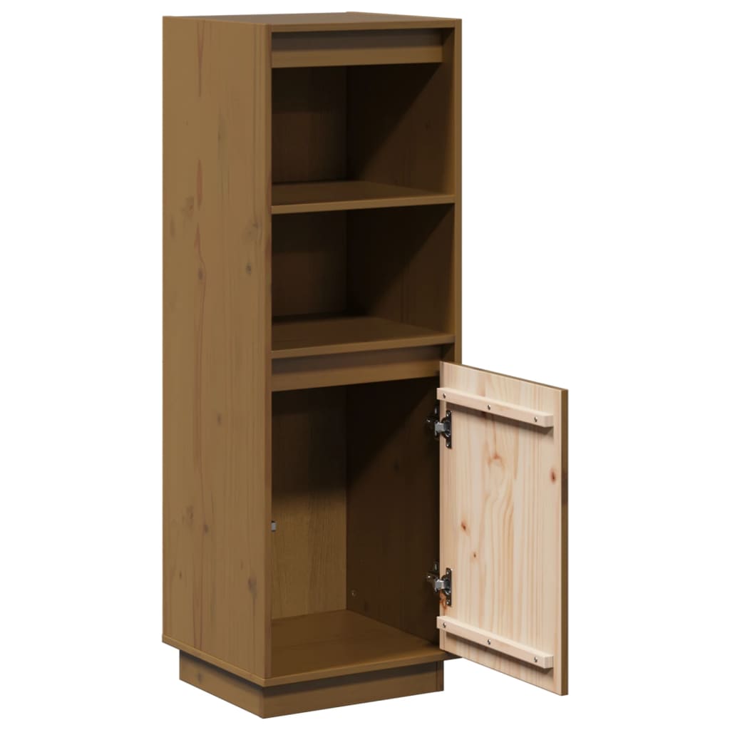 vidaXL Ντουλάπι Καφέ Μελί 37 x 34 x 110 εκ. από Μασίφ Ξύλο Πεύκου