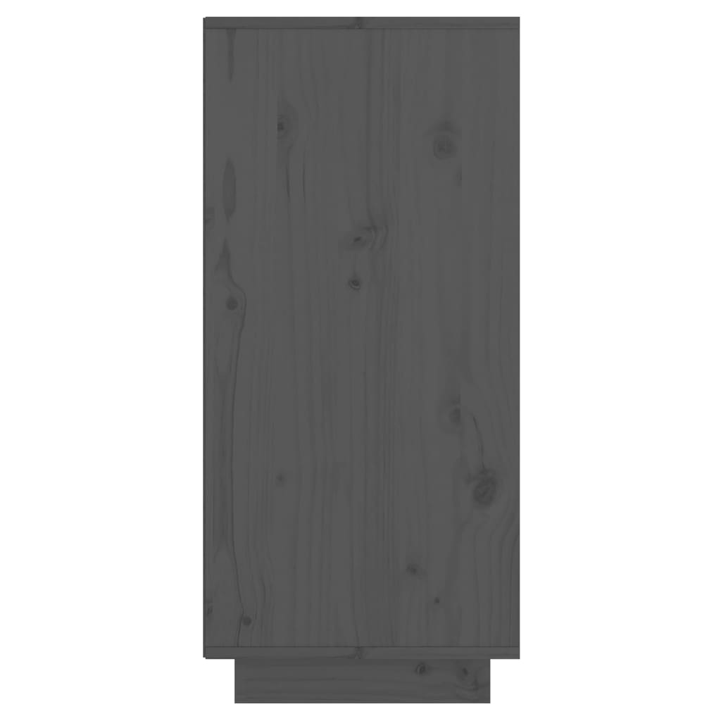 vidaXL Ντουλάπι Γκρι 60 x 34 x 75 εκ. από Μασίφ Ξύλο Πεύκου