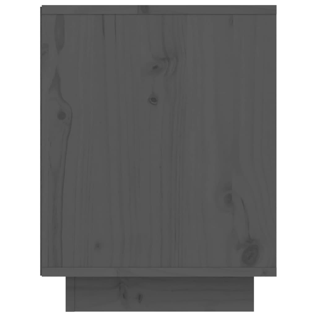 vidaXL Παπουτσοθήκη Γκρι 60 x 34 x 45 εκ. από Μασίφ Ξύλο Πεύκου