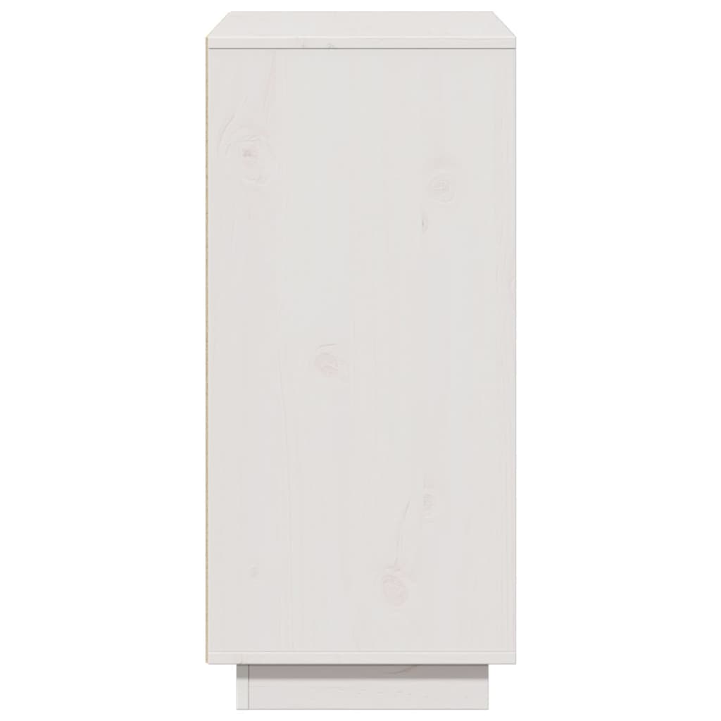 vidaXL Ντουλάπι Λευκό 60 x 34 x 75 εκ. από Μασίφ Ξύλο Πεύκου