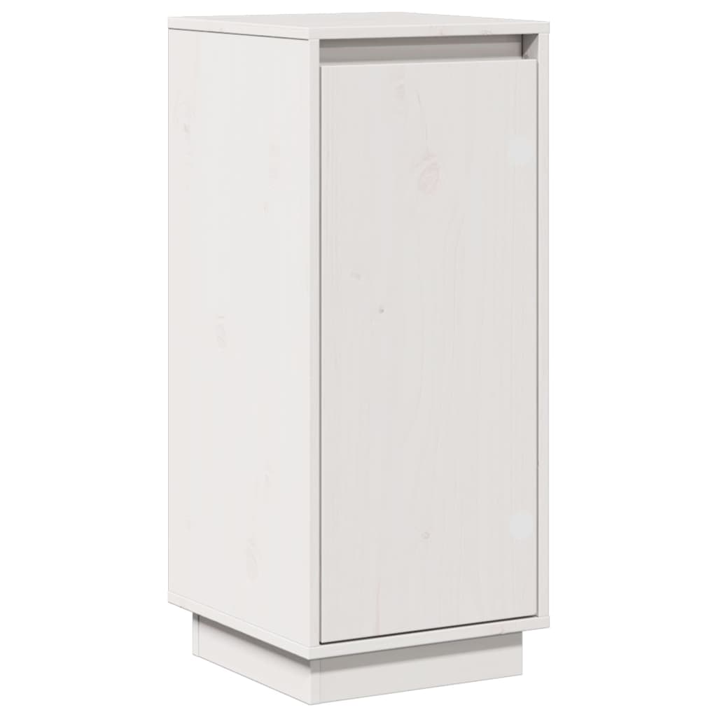 vidaXL Ντουλάπι Λευκό 31,5 x 34 x 75 εκ. από Μασίφ Ξύλο Πεύκου