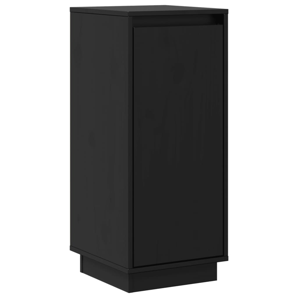 vidaXL Ντουλάπια 2 τεμ. Μαύρα 31,5 x 34 x 75 εκ. από Μασίφ Ξύλο Πεύκου
