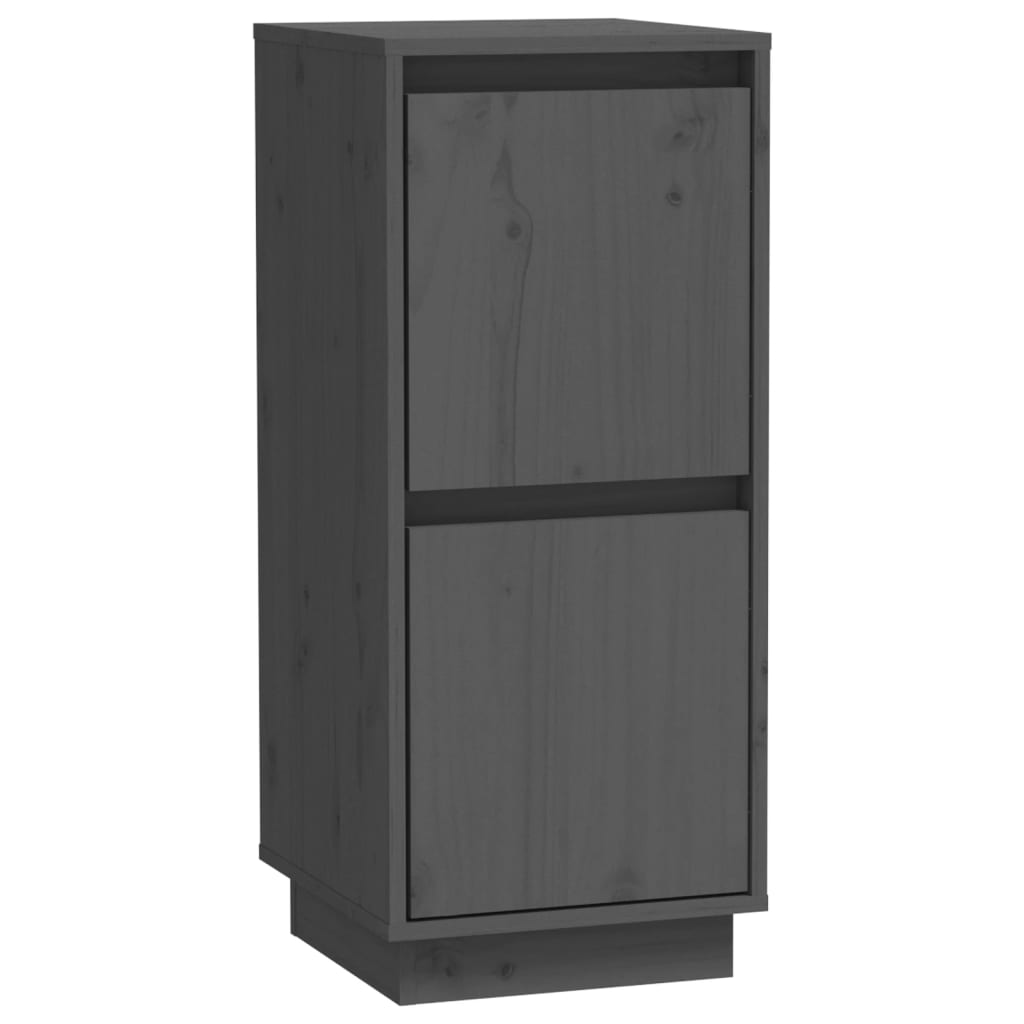 vidaXL Ντουλάπια 2 τεμ. Γκρι 31,5 x 34 x 75 εκ. από Μασίφ Ξύλο Πεύκου