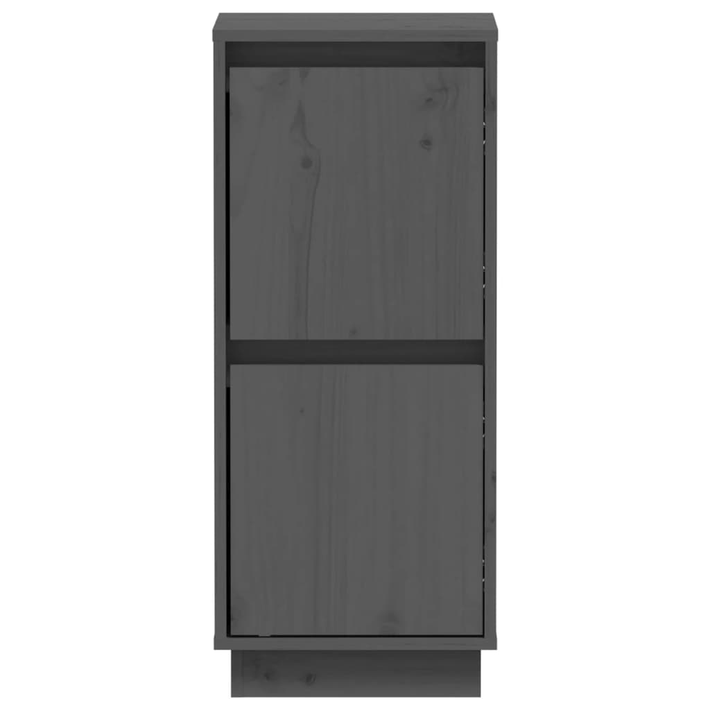 vidaXL Ντουλάπια 2 τεμ. Γκρι 31,5 x 34 x 75 εκ. από Μασίφ Ξύλο Πεύκου