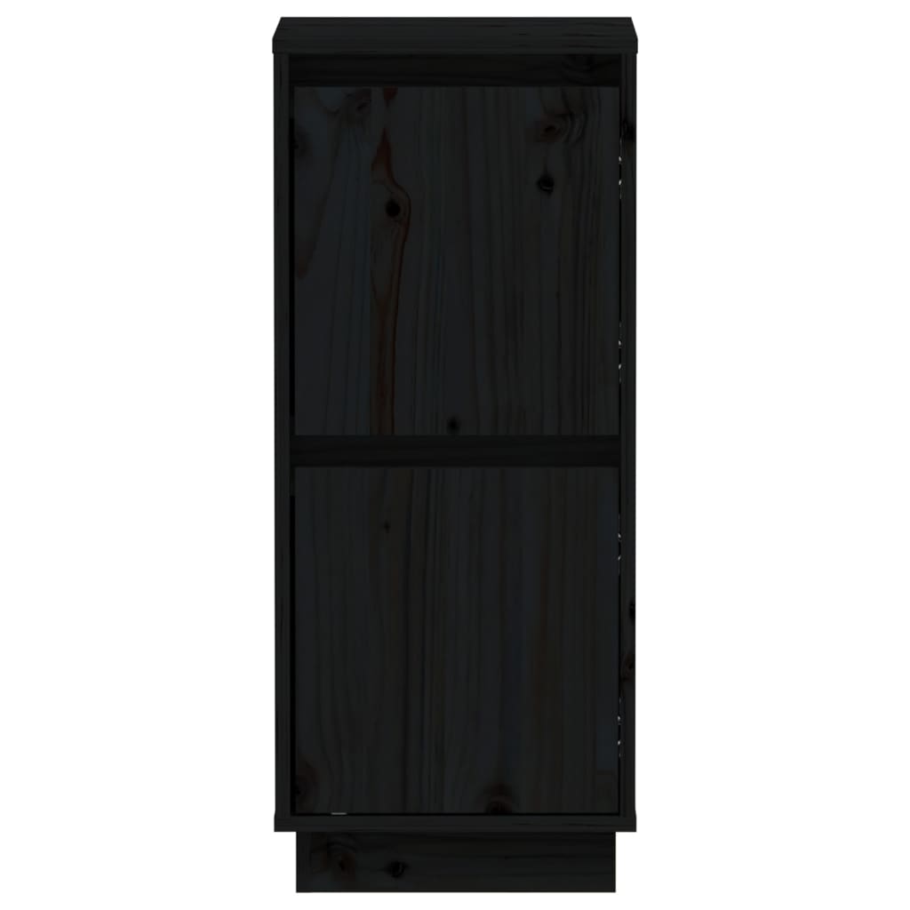 vidaXL Ντουλάπια 2 τεμ. Μαύρα 31,5 x 34 x 75 εκ. από Μασίφ Ξύλο Πεύκου
