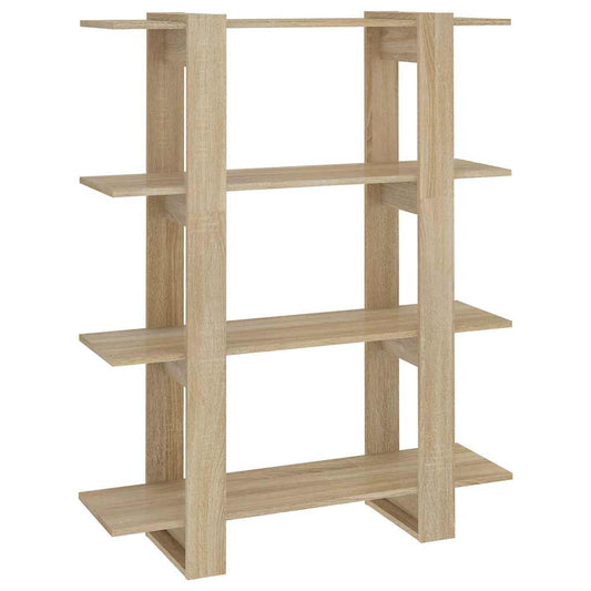 vidaXL Βιβλιοθήκη/Διαχωριστικό Χώρου Sonoma Δρυς 100 x 30 x 123,5 εκ.