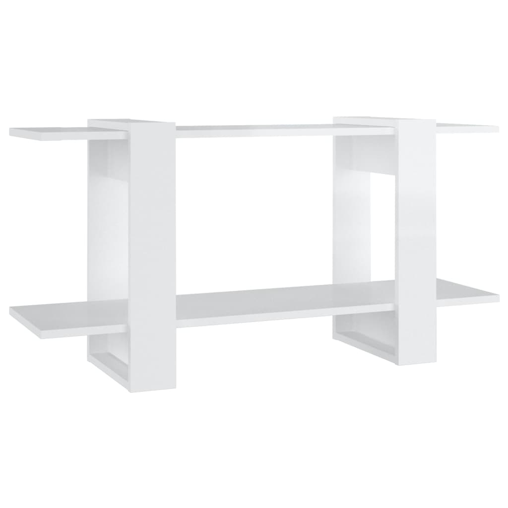 vidaXL Βιβλιοθήκη Ραφιέρα Γυαλ. Λευκό 100x30x51 εκ. Επεξεργασμένο Ξύλο