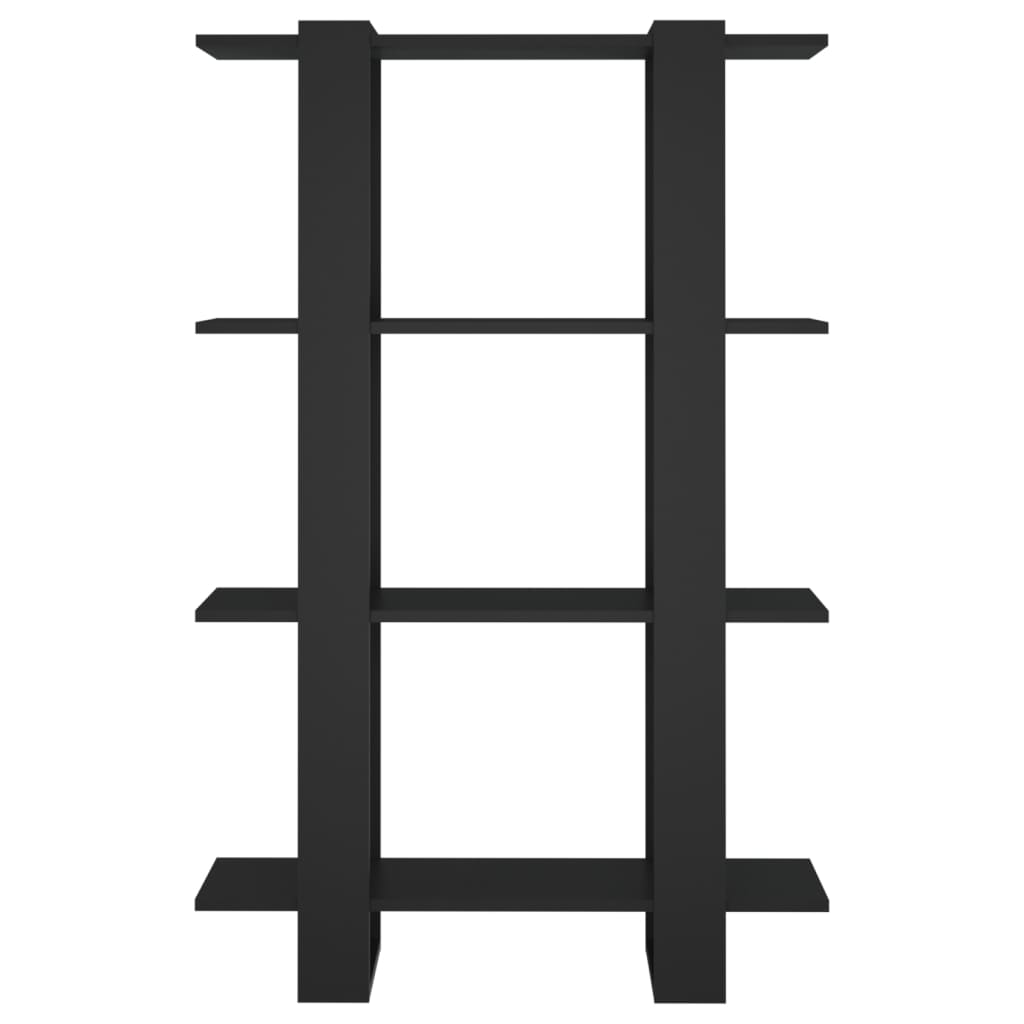 vidaXL Βιβλιοθήκη/Διαχωριστικό Χώρου Μαύρο 80 x 30 x 123,5 εκ.