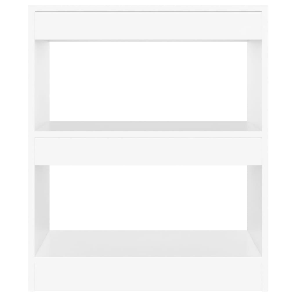 vidaXL Βιβλιοθήκη/Διαχωριστικό Χώρου Λευκό 60x30x72 εκ. Επεξ. Ξύλο