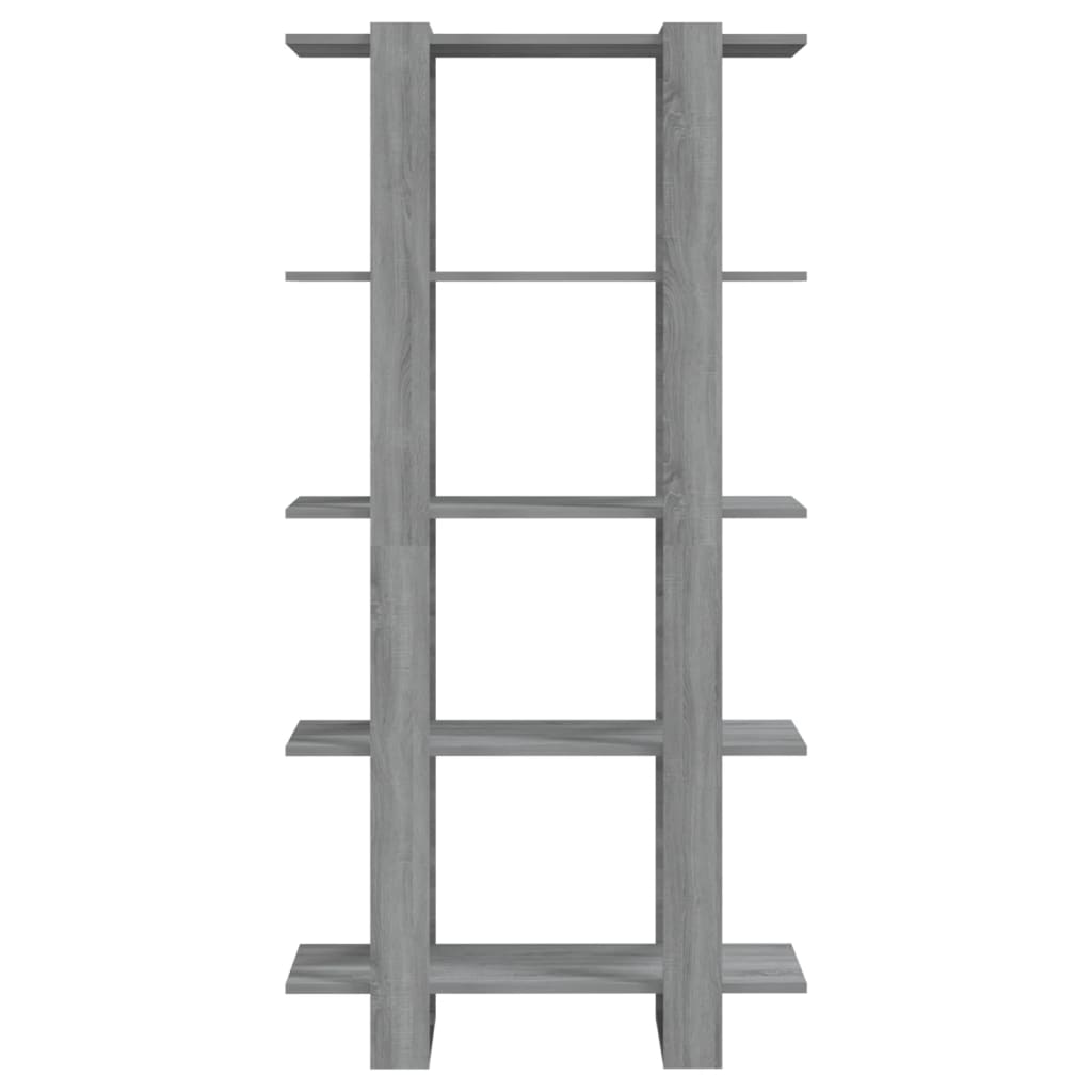 vidaXL Βιβλιοθήκη/Διαχωρ. Χώρου Γκρι Sonoma 80x30x160 εκ. Επεξ. Ξύλο