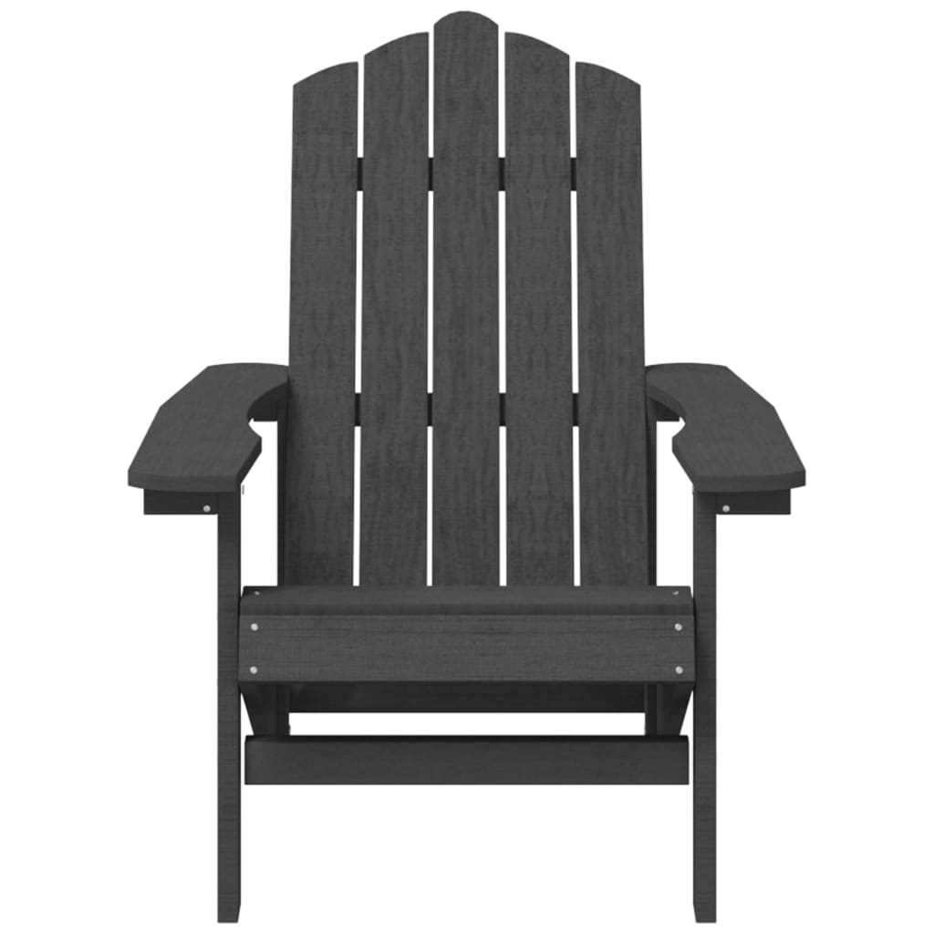 vidaXL Καρέκλες Κήπου Adirondack 2 τεμ. Ανθρακί από HDPE