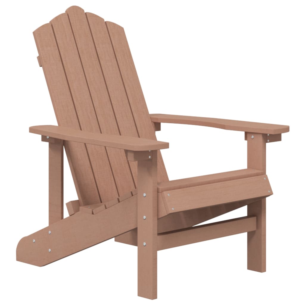 vidaXL Καρέκλες Κήπου Adirondack 2 τεμ. Καφέ από HDPE