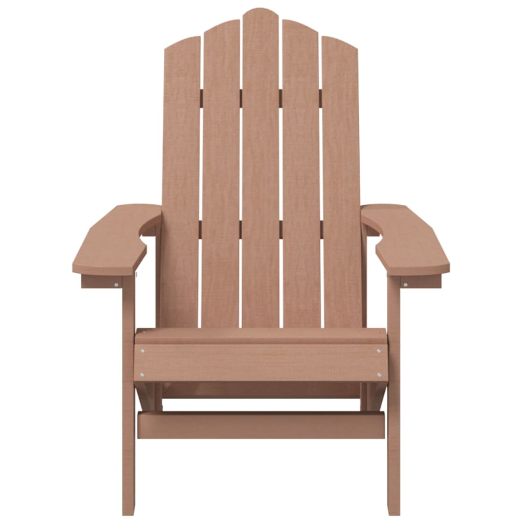 vidaXL Καρέκλες Κήπου Adirondack 2 τεμ. Καφέ από HDPE