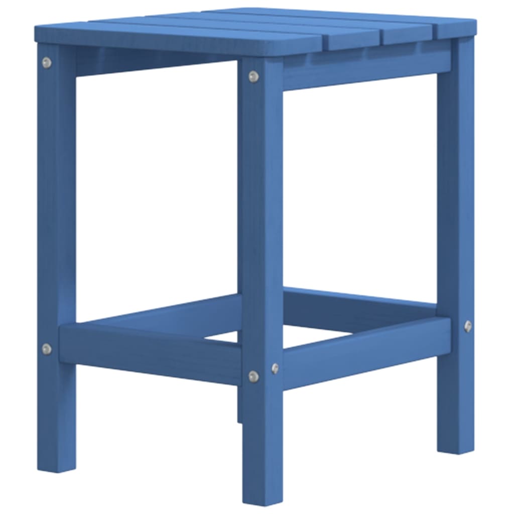 vidaXL Καρέκλα Κήπου Adirondack Γαλάζια HDPE με Υποπόδιο & Τραπεζάκι