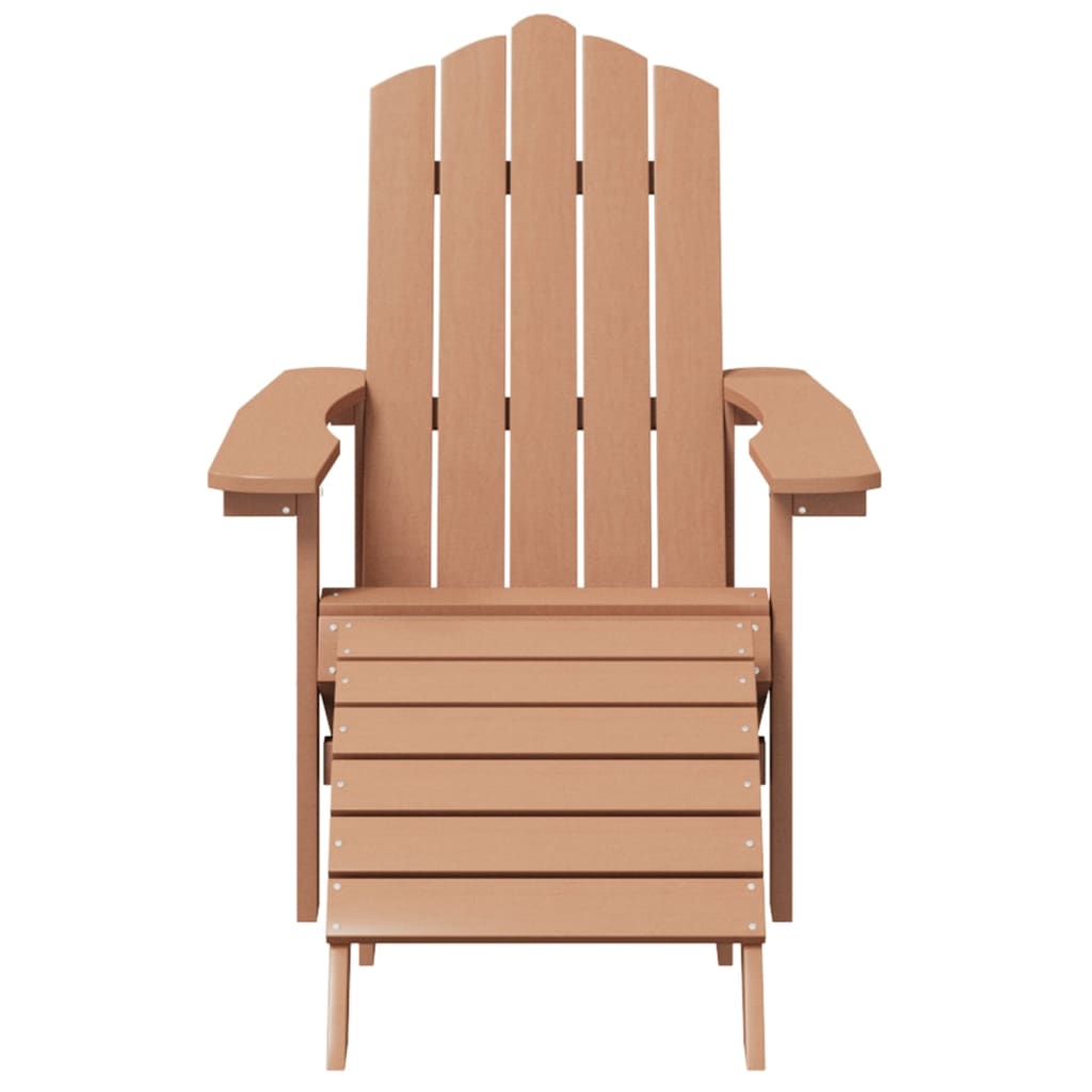 vidaXL Καρέκλες Κήπου Adirondack με Υποπόδιο & Τραπεζάκι Καφέ από HDPE