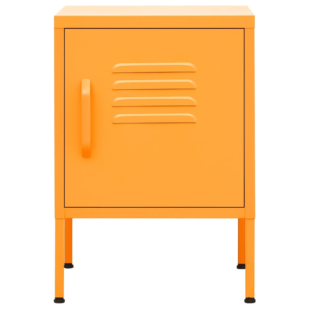 vidaXL Κομοδίνα 2 τεμ. Μουσταρδί 35 x 35 x 51 εκ. Ατσάλινα