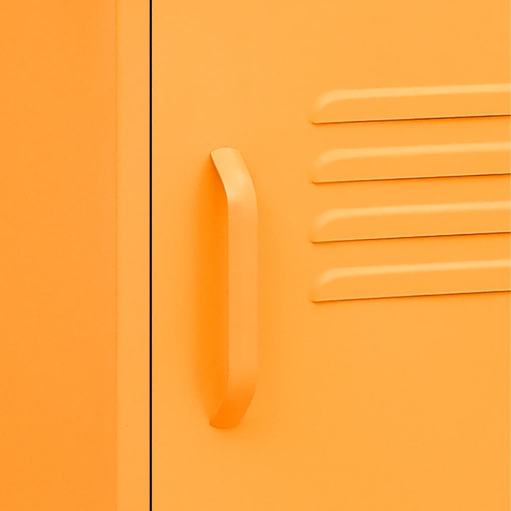 vidaXL Κομοδίνα 2 τεμ. Μουσταρδί 35 x 35 x 51 εκ. Ατσάλινα