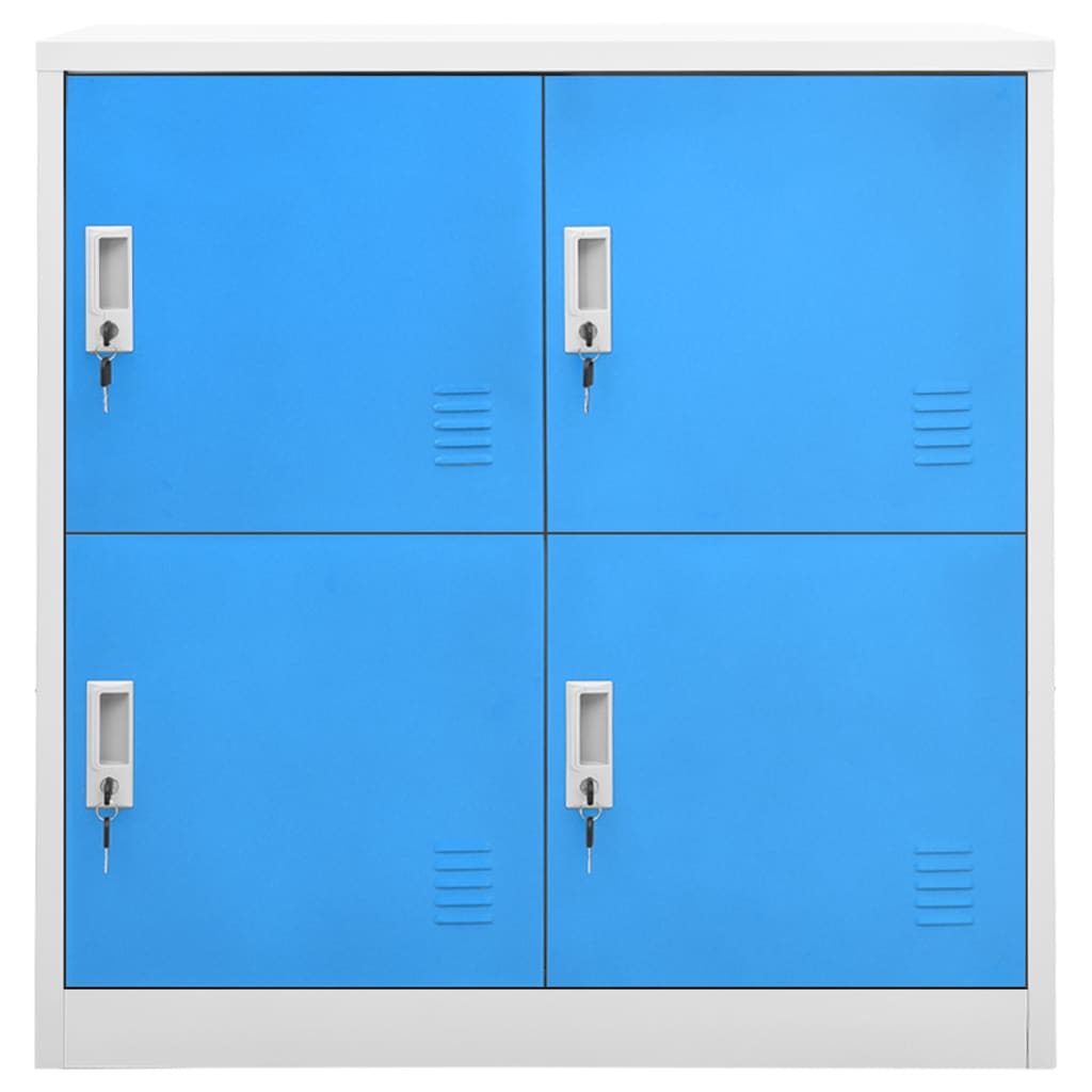 vidaXL Φοριαμοί 5 τεμ. Ανοιχτό Γκρι/Μπλε 90 x 45 x 92,5 εκ. Ατσάλινοι