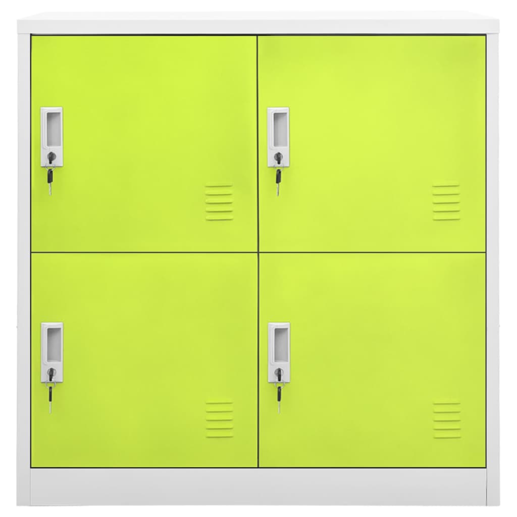 vidaXL Φοριαμοί 5 τεμ. Ανοιχτό Γκρι/Πράσινο 90x45x92,5 εκ. Ατσάλινοι