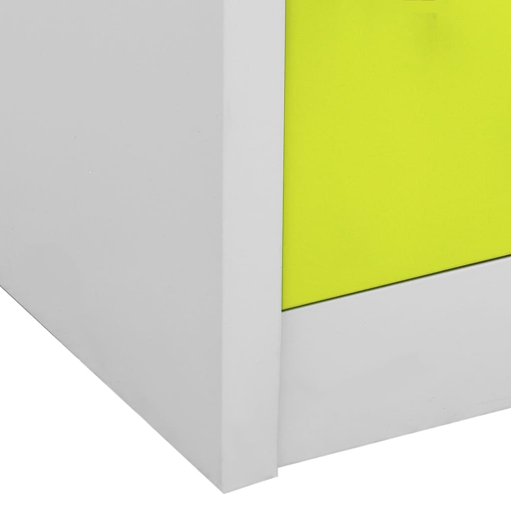 vidaXL Φοριαμοί 2 τεμ. Ανοιχτό Γκρι/Πράσινο 90x45x92,5 εκ. Ατσάλινοι