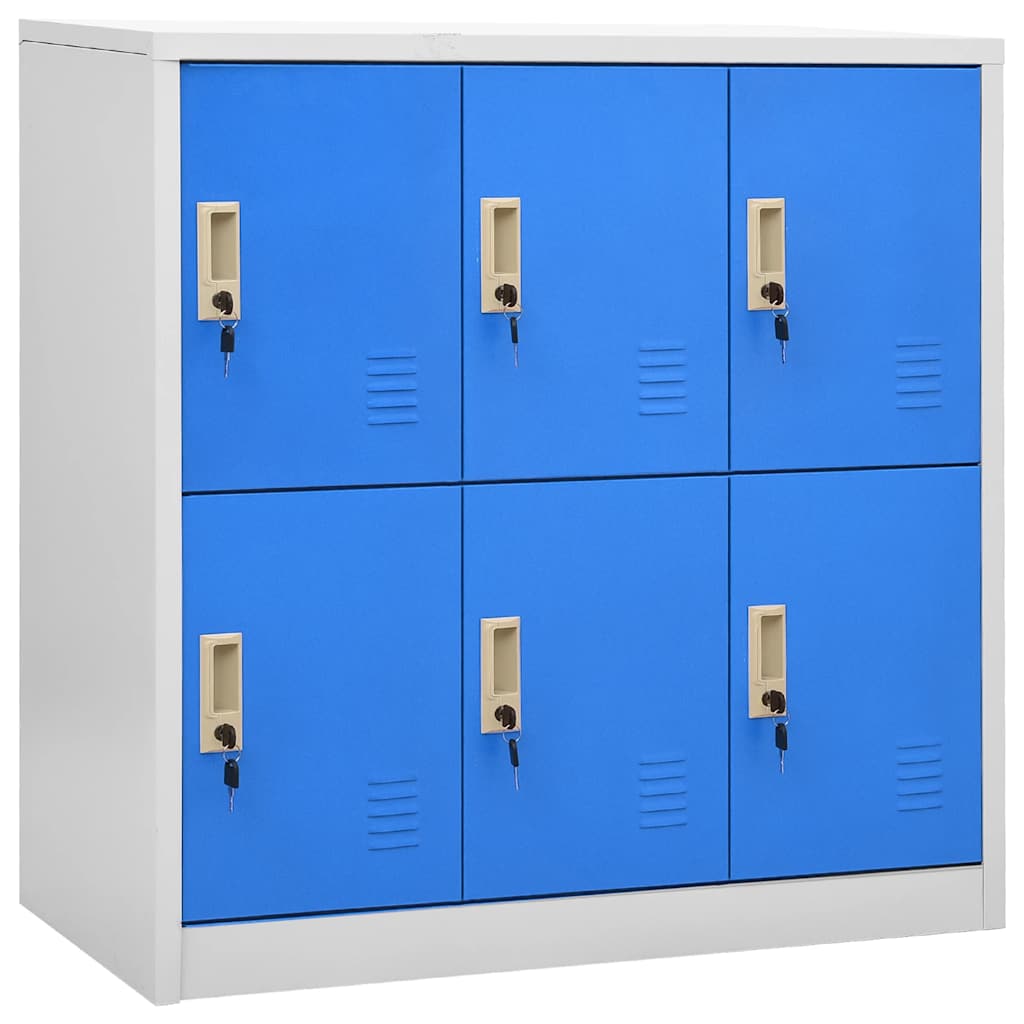 vidaXL Φοριαμοί 5 τεμ. Ανοιχτό Γκρι/Μπλε 90 x 45 x 92,5 εκ. Ατσάλινοι