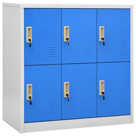 vidaXL Φοριαμοί 5 τεμ. Ανοιχτό Γκρι/Μπλε 90 x 45 x 92,5 εκ. Ατσάλινοι