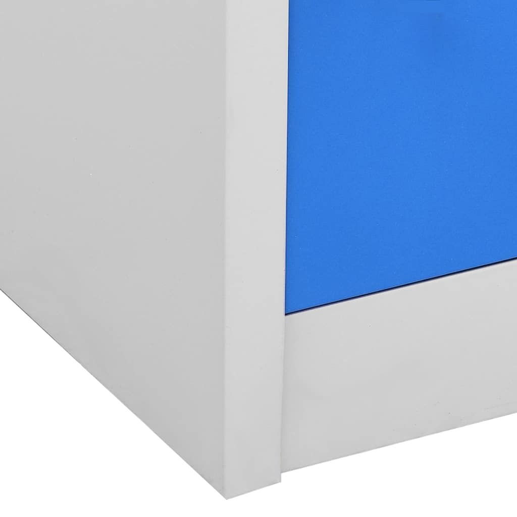 vidaXL Φοριαμοί 5 τεμ. Ανοιχτό Γκρι/Μπλε 90 x 45 x 92,5 εκ. Ατσάλινοι