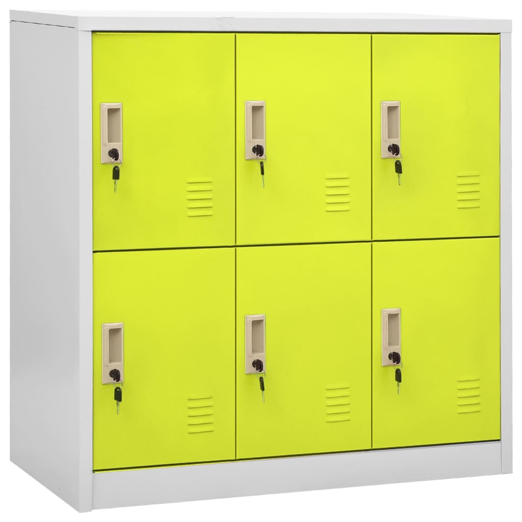 vidaXL Φοριαμοί 5 τεμ. Ανοιχτό Γκρι/Πράσινο 90x45x92,5 εκ. Ατσάλινοι