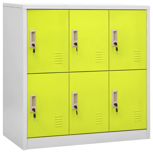 vidaXL Φοριαμοί 5 τεμ. Ανοιχτό Γκρι/Πράσινο 90x45x92,5 εκ. Ατσάλινοι