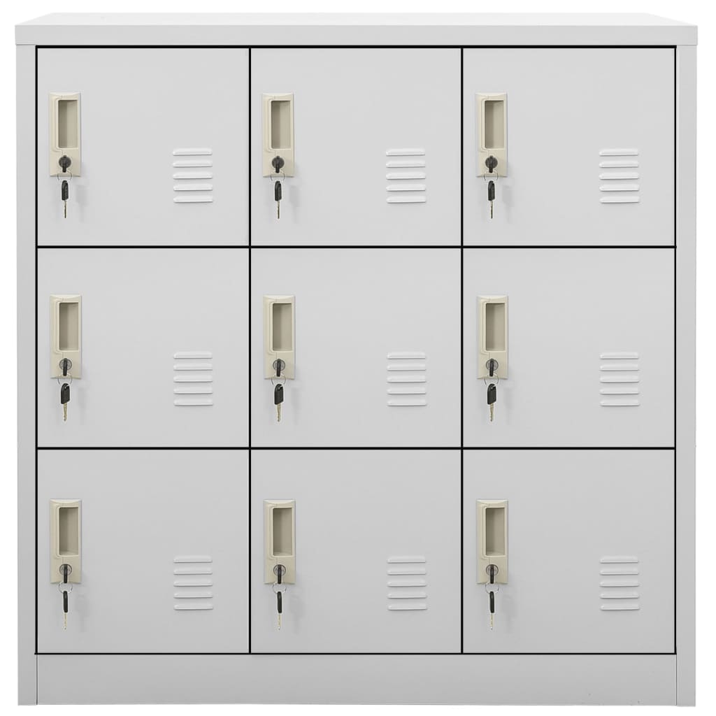 vidaXL Φοριαμοί 2 τεμ. Ανοιχτό Γκρι 90 x 45 x 92,5 εκ. Ατσάλινοι