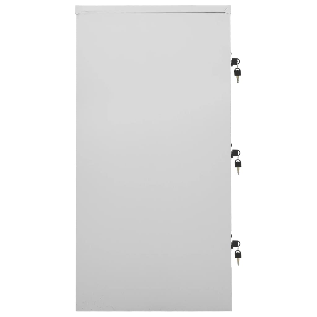 vidaXL Φοριαμοί 5 τεμ. Ανοιχτό Γκρι 90 x 45 x 92,5 εκ. Ατσάλινοι