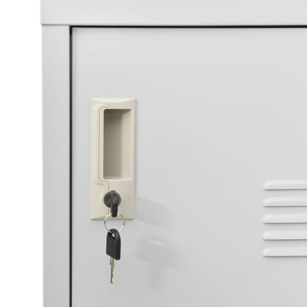vidaXL Φοριαμοί 5 τεμ. Ανοιχτό Γκρι 90 x 45 x 92,5 εκ. Ατσάλινοι